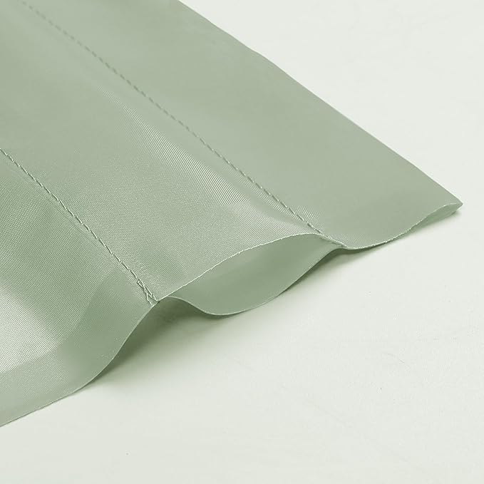 OVZME 2 Panels Sheer Sage Green Curtains 72 Inches Length Window Treatment for Kitchen, Elegant Airy Transparent Curtain Draperies Rod Pocket for Kids Living Room, Each 42 Width 72 Length