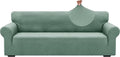 ZNSAYOTX 1 Piece Jacquard Couch Covers for 3 Cushion Couch High Stretch Sofa Cover for Pets Dogs Anti Slip Extra Large Sofa Slipcovers Furniture Protector (X-Large,New Pattern Pea Green)