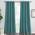 NICETOWN Sea Teal Blackout Curtains 102 inches Length for Living Room, 2 Panels, 55" Wide, Thermal Insulated Long Drapes for Large Window