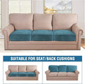 Velvet Stretch Couch Cushion Cover Plush – 3 Piece Sofa Cushion Covers