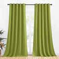 NICETOWN Blackout Curtain Panels for Bedroom, 2 Panels, W70 x L95-inch, Fresh Green, Thermal Insulated Grommet Top Blackout Draperies and Drapes for Basement
