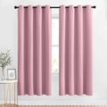 NICETOWN Crystal Pink Blackout Curtains & Drapes for Bedroom - Room Darkening Energy Saving Thermal Insulated Grommet Voice Reducing Window Treatments for Living Room (1 Pair, W46 x L72)