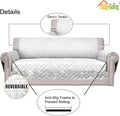 Oversized Chair Sofa Slipcover Reversible Sofa Cover – White/White