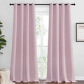 NICETOWN Baby Pink Blackout Curtains 90 inches Length for Living Room, 2 Panels, 55" Wide, Thermal Insulated Long Drapes for Large Window