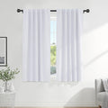 Pony Dance Blackout Curtains Thermal Insulated Window Treatment Panels Room Darkening Shade Drapes for Living Room Back Tab/Rod Pocket Bedroom Draperies, 34 x 63 Inch, Pure White, 2 Panels