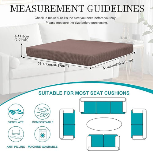 12Pcs Stretch Patio Cushion Covers,Outdoor Couch Covers Replacement,Outdoor Couch & Sofa Slipcovers,for Patio Furniture Cushion Covers,Washable Reusable Furniture Protector (Camel,Cover Only)