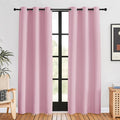 NICETOWN Blackout Window Curtains 80 inch Long, 2 Panels, 34 inch, Rouge Pink, Grommet Top Room Darkening Thermal Insulated Solid Vertical Drapes for Bedroom/Kid Room