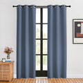 NICETOWN Blackout Curtains for Bedroom, Stone Blue, 34-inch Wide x 80-inch Long, 2PCs, Thermal Insulated Privacy Window Treatment Curtains & Drapes for Living Room, Nursery