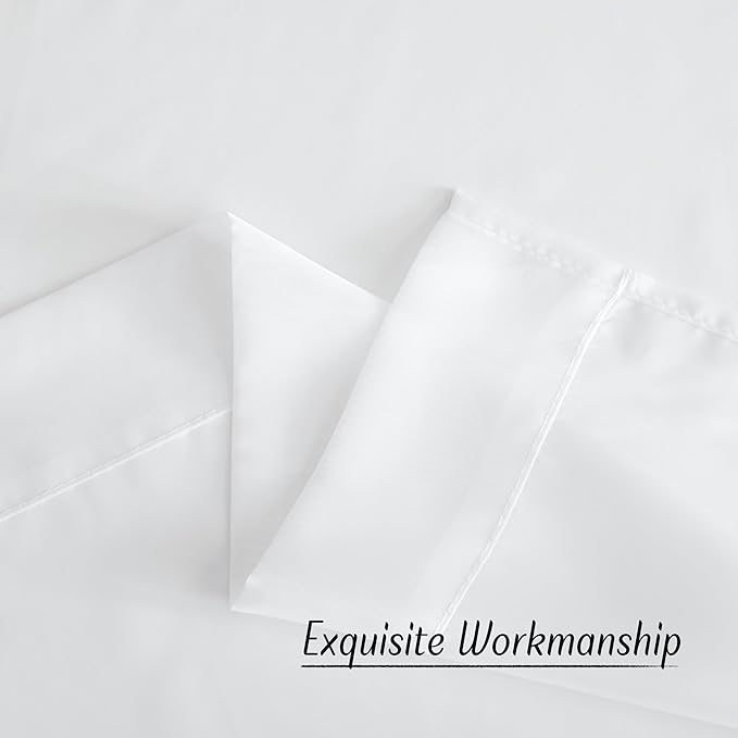 NICETOWN White Sheer Curtains 96 inches Long, Grommet Light Filtering Voile Sheer Window Treatments Lightweight & Breathable Drapes for Bedroom/Living Room, W42 x L96, 2 Panels