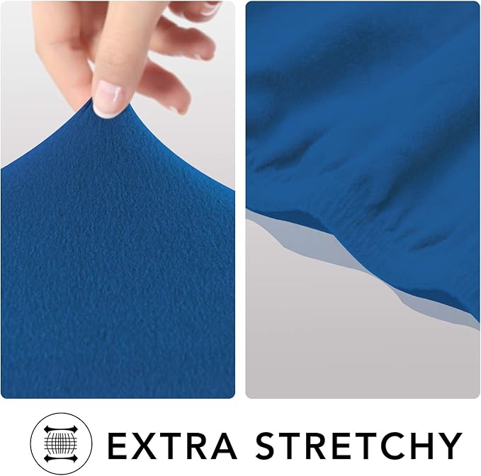 PureFit Super Stretch Sofa Slipcover – Spandex Non Slip Soft Couch Sofa Cover, Washable Furniture Protector with Non Skid Foam and Elastic Bottom for Kids, Pets （Loveseat, Classic Blue）