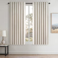 54 Inch Long Blackout Tiers Curtains for Small Window Elegant Short Curtain Drapes for Livingroom Bedroom Thermal Insulated Linen Cafe Drapes (2 Panels, 52 inches Wide by 54 inches)Cream Ivory
