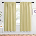 NICETOWN Blackout Curtains for Living Curtains, Paler Yellow, 2 Panels, 42 by 72, Room Darkening Window Curtain Panels, Easy-Care Solid Thermal Insulated Draperies/Drapes for Daughter Room