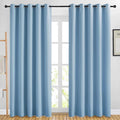 NICETOWN Room Darkening Blue Curtains for Living Room - Solid Thermal Insulated Sound Reducing Grommet Room Darkening Curtains Drapes for Bedroom/Patio (2 Panels, W66 x L84)