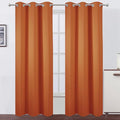 LEMOMO Blackout Curtains 42 x 84 inch/Orange Curtains Set of 2 Panels/Thermal Insulated Room Darkening Bedroom Curtains