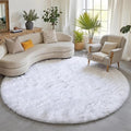 ONASAR White Round Rugs 6ft for Living Room Bedroom, Fluffy Circle Area Rug for Kids Girls Boys Teen, Soft Plush Shaggy Carpet for Nursery Dorm Classroom Playroom Home Decor Aesthetic