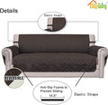 Chair Sofa Slipcover Reversible Sofa Cover Water – Chocolate/Ivory