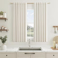 Guken Cream 100% Blackout Curtains 54 Inch Length 2 Panels Set for Living Room Bedroom Back Tab Black Out Linen Drapes Room Darkening Window Curtains 52x54