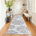 HEBE Hallway Runner Rug 3'x12' Washable Vintage Distressed Area Rugs Non Slip Laundry Rug Runner Boho Floor Carpet Runners for Hallways Entryway Laundry Room Kitchen Bathroom
