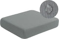 Water Repellent Sofa Cushion Slipcovers, Stretch Seat Cushion Covers Sofa Covers for Living Room Furniture Protector, Thick Jacquard Textured Twill Fabric (Small, Dove Grey)