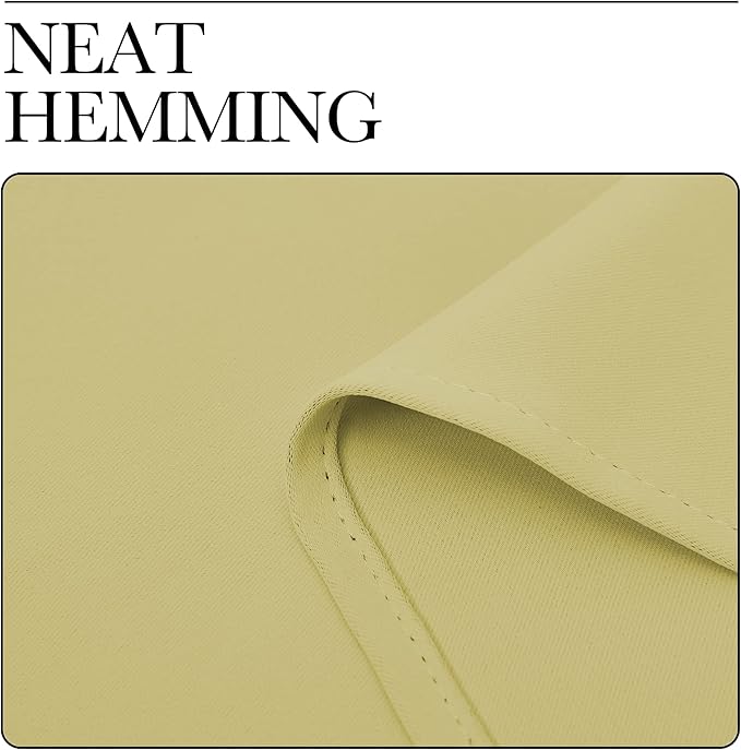 NICETOWN Paler Yellow Blackout Curtains 96" Long for Office, 55" Wide, 2 Pieces, Dining Room, Guest Room, Sound Reducing Heat and Cold Block Curtain Panels for Modern Room Decorative