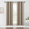 NICETOWN Blackout Window Curtains 70" L, 2 Panels, 34 inch, Taupe, Grommet Top Room Darkening Thermal Insulated Vertical Window Drapes Modern for Flat/Apartment