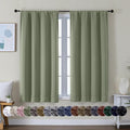 Simplebrand Ava Sage Green Short Blackout Curtains for Bedroom 54 Inches Long 2 Panels Set, Solid Thermal Insulated, Energy Saving Window Treatment Curtains Blackout Drapes, W40 x L54 Inch, Sage Green