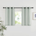 NICETOWN Sage Green Linen Kitchen Window Curtains Over Sink, Grommet Thick Linen Sage Green Short Window Treatments Privacy Assured with Light Filtering for Bedroom/Bathroom, W34 x L36, 2 Panels