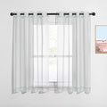 NICETOWN Thin Sheer Curtain Panels - Lightweight Voile Curtains Window Treatment (Light Gray, 2-Pack, 54" Wide x 45" Long)