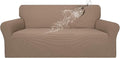 Easy-Going 100% Waterproof Couch Cover, Dual Waterproof Sofa Cover, Stretch Jacquard Sofa Slipcover, Leakproof Furniture Protector for Kids, Pets, Dog and Cat (Sofa, Camel)