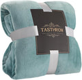 TASTHROW Large Flannel Fleece Throw Blanket, 50×70 Inch - Cozy Lightweight Thick Blanket - All Seasons Suitable for Women, Men and Kids (Bluishgreen)