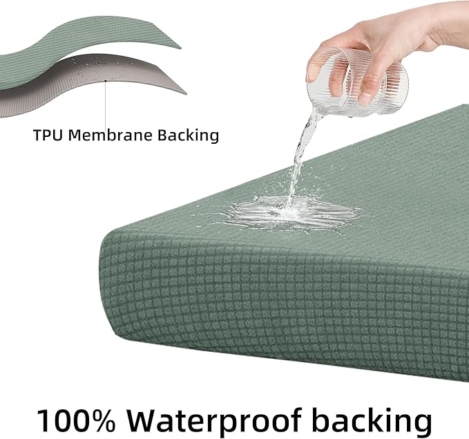 Outdoor Cushion Covers Set,8PCS Patio Furniture Couch Seat Slipcovers, Replacement for Sofa Sectional Chair(Cover，Only)