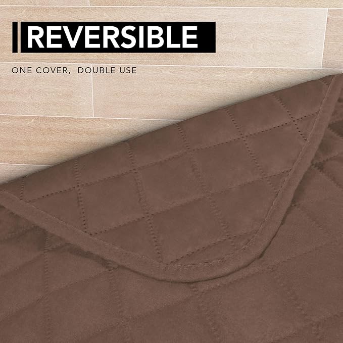 Easy-Going Sectional Couch Covers for Dogs L Shape Sofa Cover Reversible Sofa Slipcover Chaise Lounge Cover Furniture Protector Cover for Pets Dog Cat (42 x 68 inches, Brown/Brown)