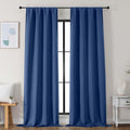 Simplebrand Ava Royal Blue Blackout Curtains for Bedroom 96 Inches Long 2 Panels, Solid Thermal Insulated, Energy Saving Nursery Window Treatment Curtains Blackout Drapes, W40 x L96 Inch, Royal Blue