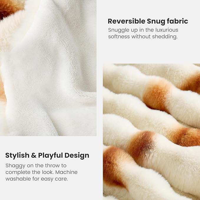 Cozy Bliss Burrito Faux Fur Throw Blanket for Couch, Fuzzy Soft Plush Thick Tortilla Bubble Blanket for Sofa Bedroom, Taco Food Blanket Funny Birthday Gift, 60 Inches
