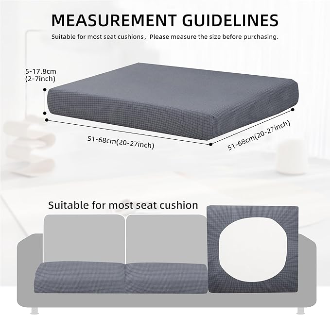 Outdoor Cushion Covers Set,14PCS Patio Furniture Couch Seat Slipcovers, Replacement for Sofa Sectional Chair(Cover，Only)