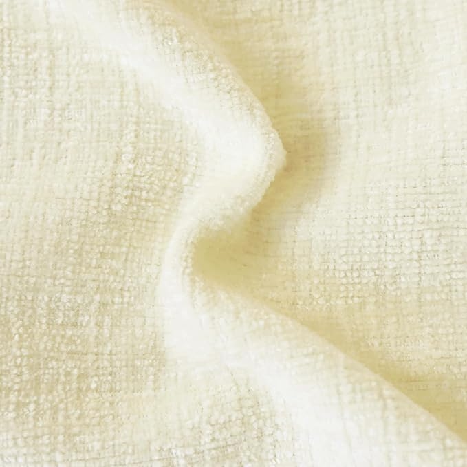 CaliTime Throw Pillow Covers Decorative 22 X 22 Inches Pack of 2 Cozy Chenille Cushion Cases for Couch Sofa Bed Living Room Home Beige