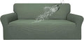 Easy-Going 100% Waterproof Couch Cover, Dual Waterproof Sofa Cover, Stretch Jacquard Sofa Slipcover, Leakproof Furniture Protector for Kids, Pets, Dog and Cat (Sofa, Grayish Green)