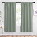 NICETOWN Window Curtains Blackout Drapes - Thermal Insulated Solid Rod Pocket Blackout Curtains/Draperies for Living Room (Greyish Green, One Pair, 42 by 72-Inch)