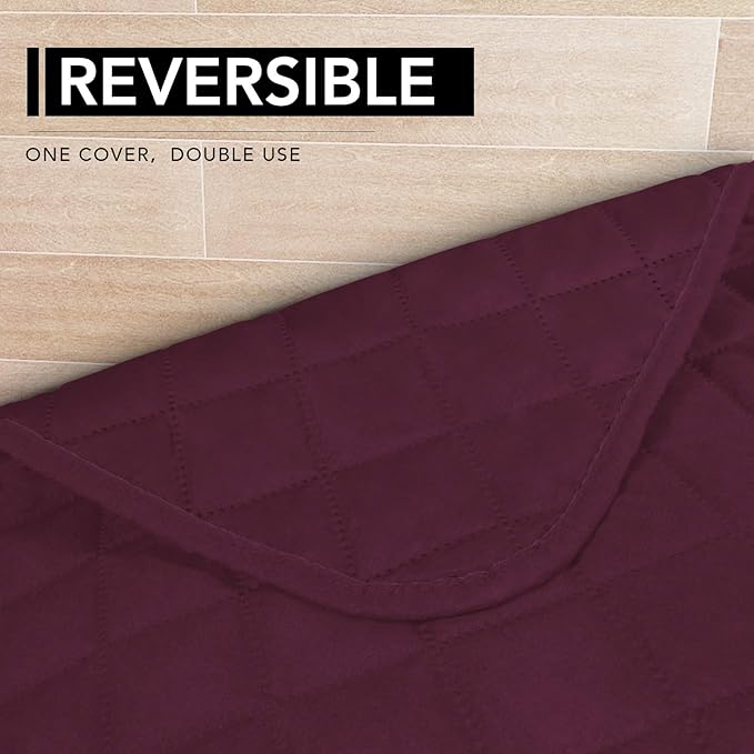 Easy-Going Sectional Couch Covers for Dogs L Shape Sofa Cover Reversible Sofa Slipcover Chaise Lounge Cover Furniture Protector Cover for Pets Dog Cat (42 x 68 inches, Wine/Wine)