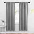 NICETOWN Sidelight Curtains for Front Door - Home Decoration Thermal Insulated Rod Pocket Blackout Blinds & Drapes for Small Windows (Silver Grey, 2 Panels, W34 x L72 -Inch)