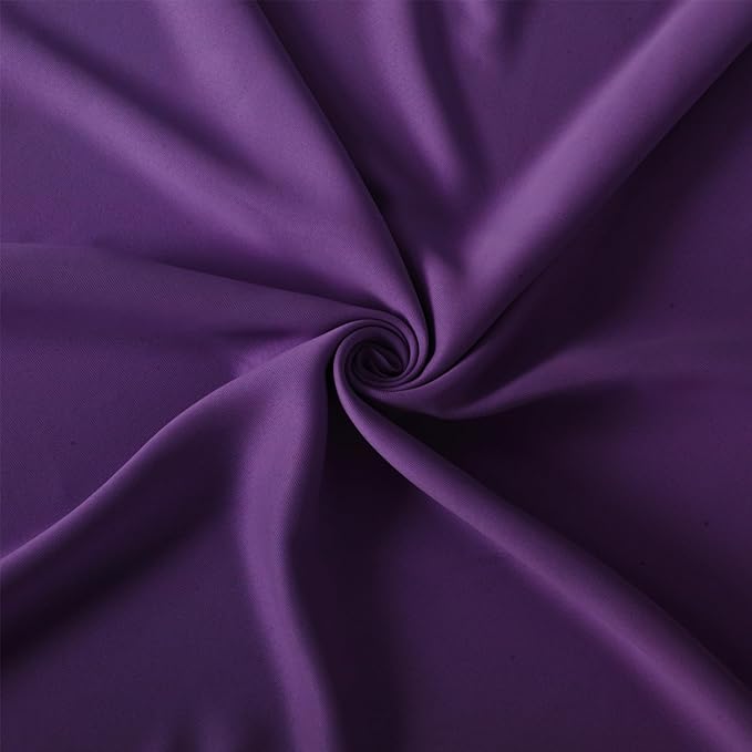 LEMOMO Blackout Curtains 52 x 63 inch/Purple Curtains Set of 2 Panels/Thermal Insulated Room Darkening Bedroom Curtains