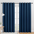 NICETOWN Blackout Draperies Curtains for Kids Room, Moroccan Blue, Set of 2, 70 by 84 inches, Window Treatment Thermal Insulated Solid Grommet Blackout Drape Panels for Bedroom