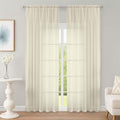 OWENIE Cream Sheer Curtain 90 Inches Long 2 Panels Set, Solid Filmy Drapes for Living Room Bedroom, Elegant Window Voile Sheer Curtain Panels Drapes, 2 Pcs, Each 59" Wx90 L Inch