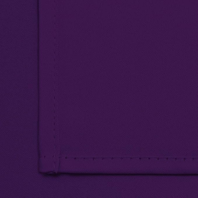 Yakamok Purple Blackout Curtains Room Darkening Thermal Insulated Grommet top Window Curtains for Living Room, 42 x 72 Inch,One Pair