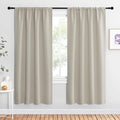 NICETOWN Blackout Curtains for Living Curtains, Room Darkening Window Curtain Panels, Easy-Care Solid Thermal Insulated Draperies/Drapes for Daughter Room (Natural, 2 Panels, 42 by 72)