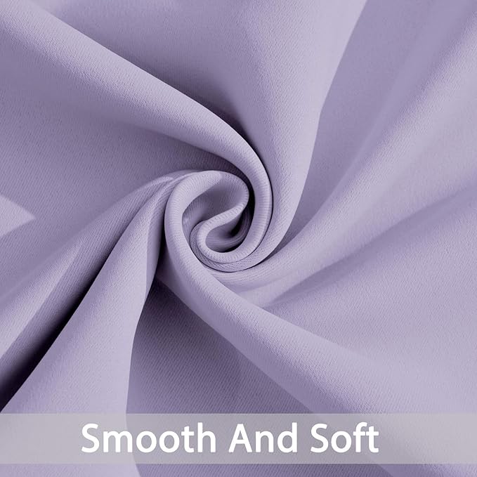 Yakamok Extra Wide Blackout Curtain for Sliding Glass Door, Grommet Thermal Insulated Room Divider Curtain 100W x 84L inch, Room Darkening Patio Curtain,8.3ft Wide x 7ft Tall, 1 Panel,Lilac