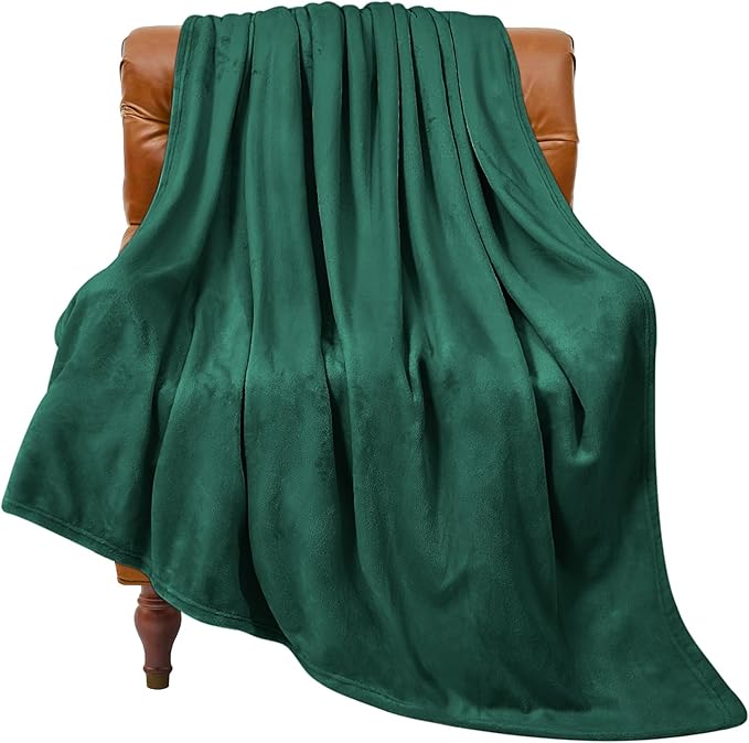 BEDELITE Fleece Blanket Christmas Forest Green Throw Blankets for Couch & Bed, 300GSM Luxury Plush Cozy Fuzzy Blanket 50" x 60", Super Soft Warm Lightweight Throw Blanket for Travel Camping