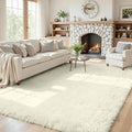 5x7 Area Rugs for Living Room Rug: Soft Fluffy Shag Cream White Rugs for Bedroom, Non-Slip Large Fuzzy Plush Rug Indoor Floor Carpet for Nursery Kids Boys Girl Room, Dorms, Playroom, Modern Home Decor