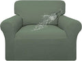 Easy-Going 100% Waterproof Oversized Chair Couch Cover, Dual Waterproof Sofa Cover, Stretch Jacquard Sofa Slipcover, Leakproof Furniture Protector for Kids, Pets, Grayish Green