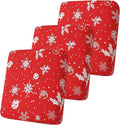 Smiry Printed Couch Cushion Covers, Stretch Soft Couch Covers for Sofa, Washable Non-Slip Sofa Slipcover Furniture Protector for Indoor and Outdoor (3 Pack, Red)